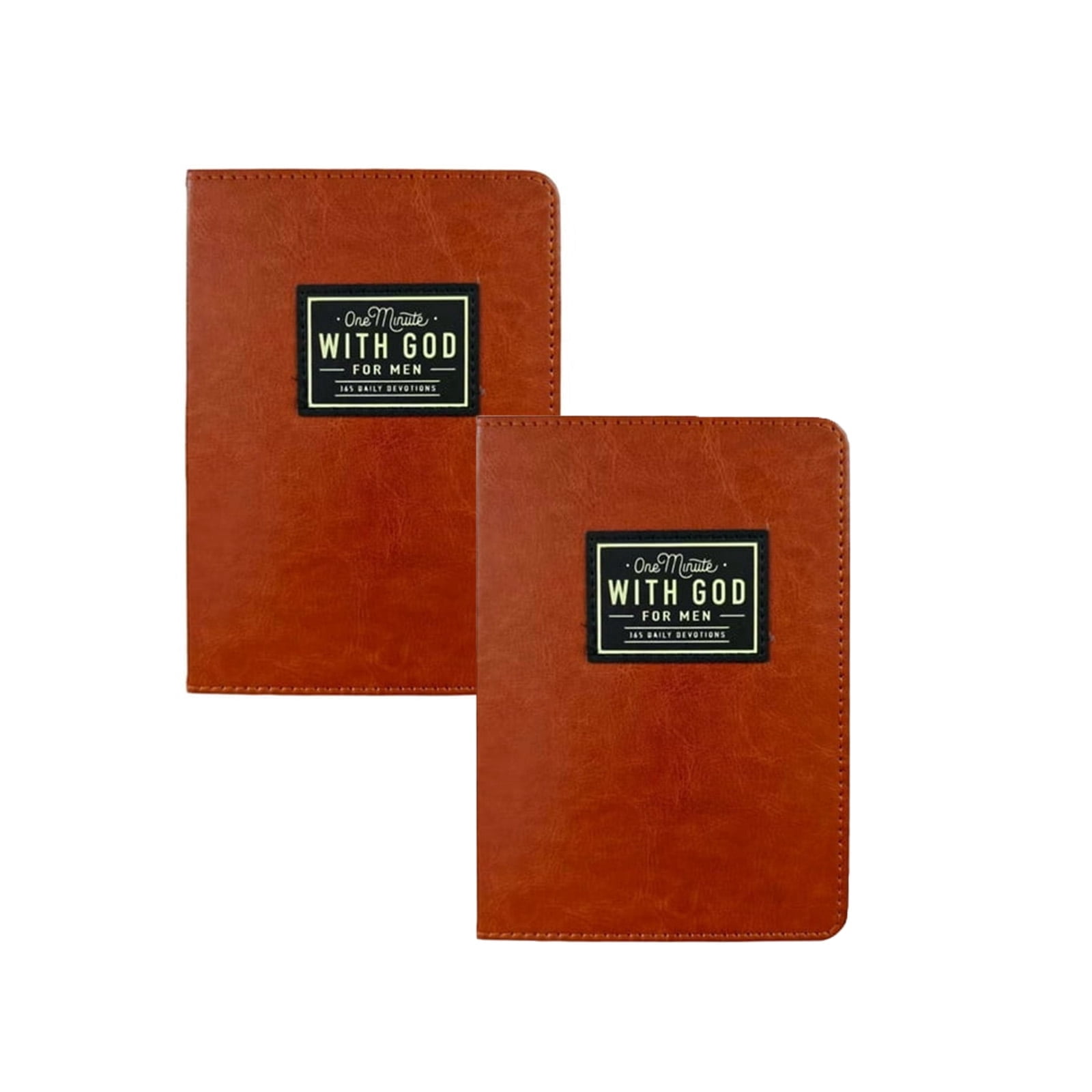 2PC One Minute With God for Men 2026, 365 Days Daily Devotional Books My Daily Devotional Prayer Journal Faux Leather Bible Knowledge Books