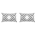 thumbnail image 1 of 2PC Outdoor Lumbar Waterproof Pillow Covers, Geometric Throw Pillows Cover for Patio Garden, Water Resistant Case for Balcony Furniture, Fade Resistant,12x20 Inch, 1 of 4