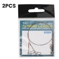 thumbnail image 1 of 2PC/Pack Fishing Line Steel Wire Leader with Snap & Swivels Wire Leadcore Leash, 1 of 8