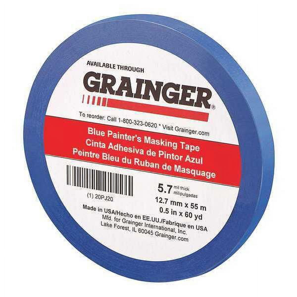 2PC Painters Masking Tape, 60 yd.x1/2 in, Blue