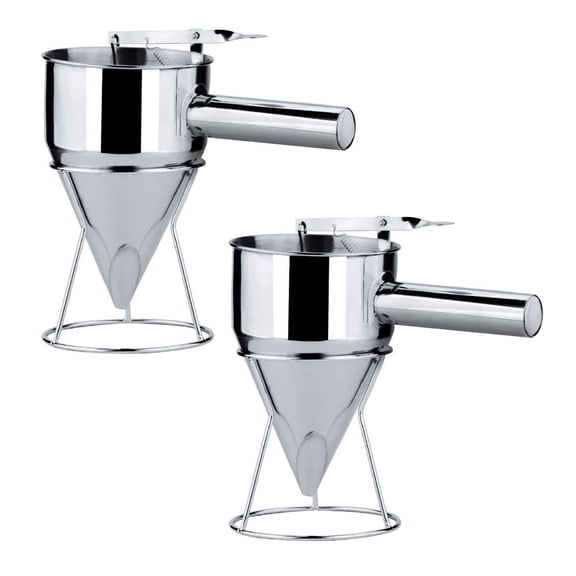 2PC Pancake Batter Dispenser, Stainless Steel Manual Batter Separator,Pancake Batter Dispenser Stainless Steel Handheld Stirring Batter Separator