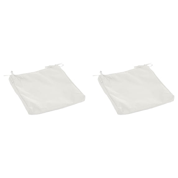 2PC Patio Cushion Covers, Waterproof Fade Resistant Outdoor Replacement Slipcovers for Rattan Chair Sofa Lounge Seat, Covers Only with Ties for Garden,16x16 Inch