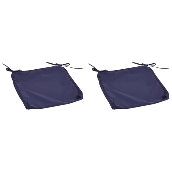 2PC Patio Cushion Covers, Waterproof Fade Resistant Outdoor Replacement Slipcovers for Rattan Chair Sofa Lounge Seat, Covers Only with Ties for Garden,16x16 Inch