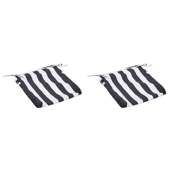 2PC Patio Cushion Covers, Waterproof Fade Resistant Outdoor Replacement Slipcovers for Rattan Chair Sofa Lounge Seat, Covers Only with Ties for Garden,18x18 Inch