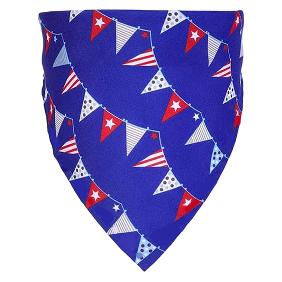 2PC Patriotic Pet Bandana, Independence Day Dogs Cats Scarf with USA Stars & Stripes Design 4th of July Decoration for Small Medium Large Dogs
