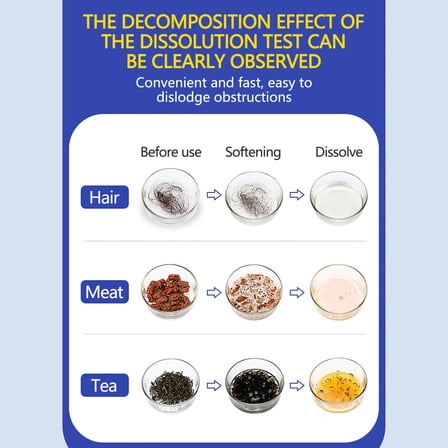 2PC Pipe Bobo Drain Cleaner, Drain Opener,Powerful Unclogging, Clog Remover, Shower, Tub, Compatible with All Pipe Materials 10oz