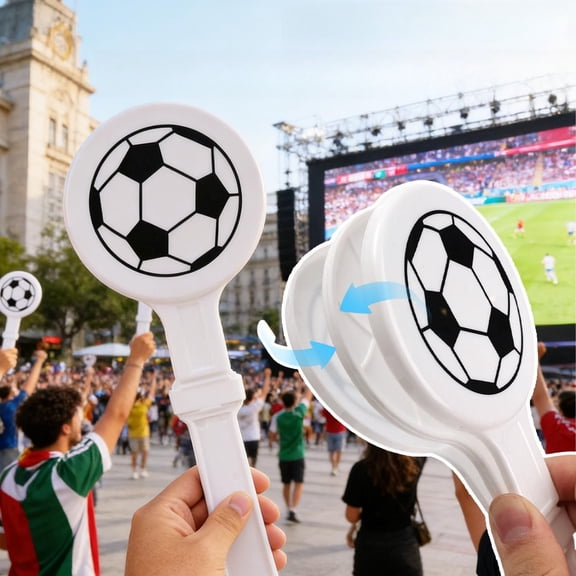 2PC Plastic Soccer Hand Clappers,10 Inch Cheer Clappers Noise Makers for Sporting Events Soccer Game Day Classroom Birthday Party Favors