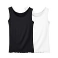 thumbnail image 1 of 2PC Plus Size Tank Tops for Women Crewneck Sleeveless Shirts Loose Fitted Soft Comfy Tanks Shirt, 1 of 3