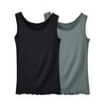 thumbnail image 1 of 2PC Plus Size Tank Tops for Women Crewneck Sleeveless Shirts Loose Fitted Soft Comfy Tanks Shirt, 1 of 3