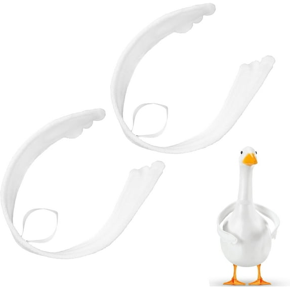 2PC Poseable Goose Wings 23”- 28" Porch Lawn Goose Outfit Accessories, Porch Geese Clothes for Patio Yard Lawn Decor, Christmas Decor