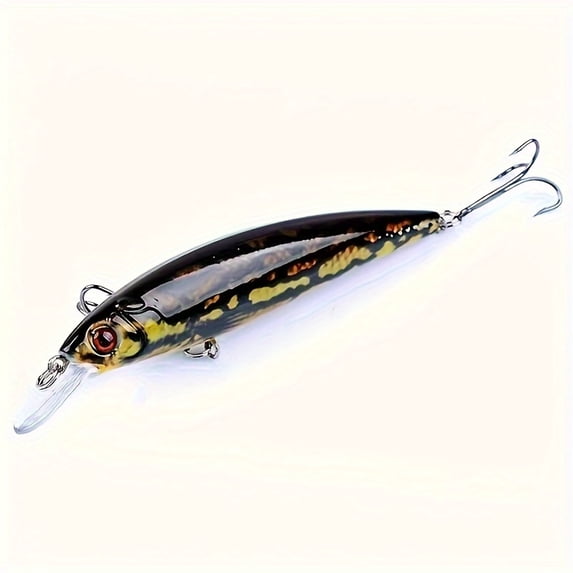 2PC Premium Sinking Minnow Crankbait - Lifelike 3D Eyes, Ideal for Bass, Trout & More - Durable ABS Fishing Lure