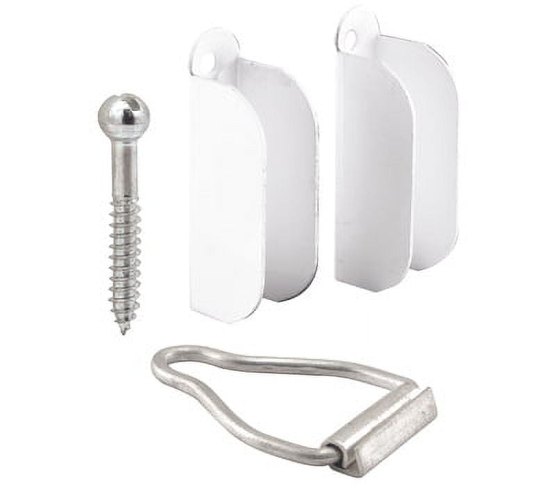 2PC Prime Line PL8103 White Window Screen Hanger And Latch