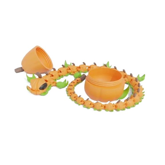 2PC Pumpkin Dragon and Pumpkin Dragon Egg 3D Printing