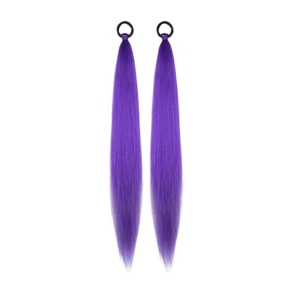 2PC Purple Ponytail Extension Colored Ponytail For Women Girls, Dark Purple Hair Accessories