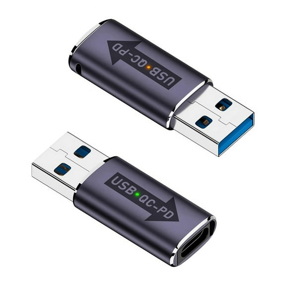 2PC QC to USB C PD Adapter USB3.1 Male Type Female Fast Charging Connector for Power Function
