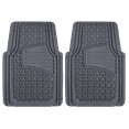 thumbnail image 1 of Auto Drive 2PC Rubber Floor Mats Diamond Plate Black- Universal Fit for Cars, Trucks,AD071714B, 1 of 5