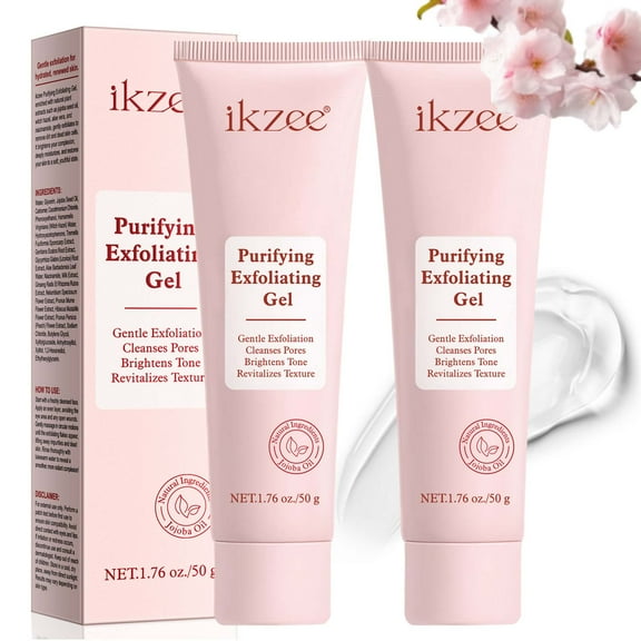 2PC Radiance Exfoliating Gel, Brightening Facial, Deep Exfoliating & Cleanses Pores for All Skin Types, 1.76 oz