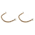 thumbnail image 1 of 2PC Real Bamboo Wooden Purse Handle Handbag Handle wood - Buckle, as described, 1 of 8