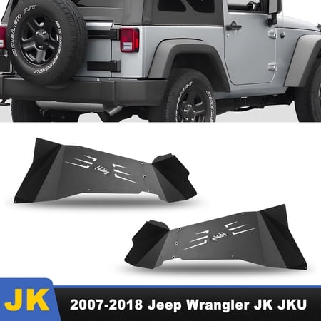 2PC Rear Inner Fender Flares For 2007-2018 Jeep Wrangler JK JKU Bolt-on Style