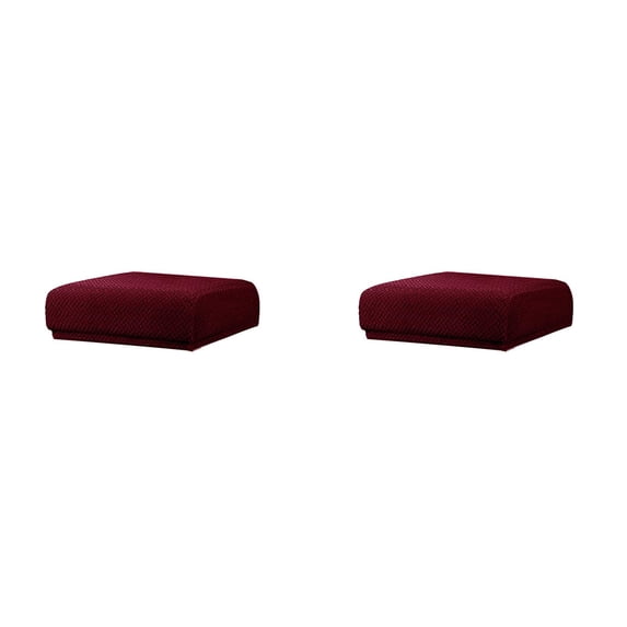 2PC Rectangle Bar Stool Covers Chair Seat Slipcovers, Washable Stool Protector Slipcover with Elastic Band for Dining Room Living Room, Stretch Bar Stool Chair Covers,10-14 Inch x 14-20 Inch