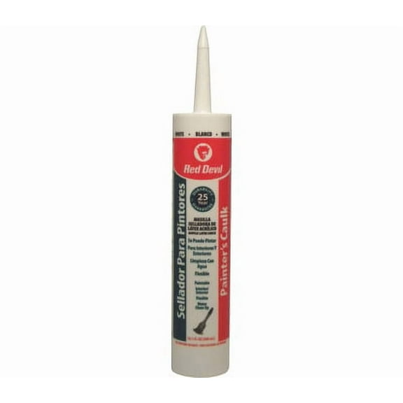 2PC Red Devil 0746 Painter's Caulk, White, 40 to 110 Deg F, 10.1 Fl-Oz Cartridge