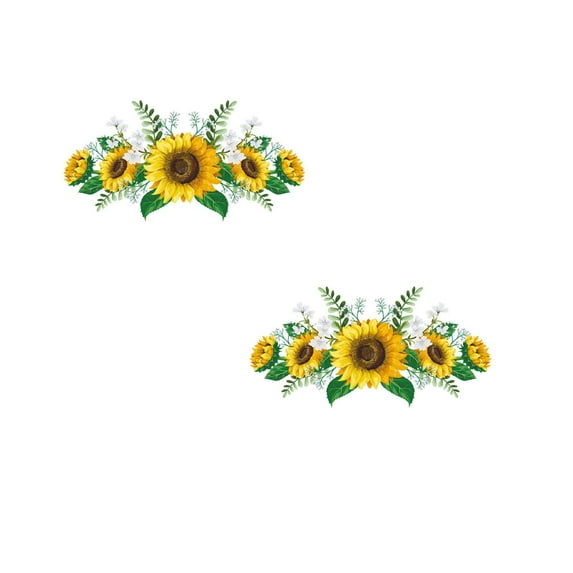 2PC Removable Kitchen Sunflower PVC-Supply Wall Sticker Home-Decor Decals Wall Sticker