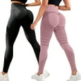 thumbnail image 1 of 2PC Resistance Band Leggings for Women, High Waist Leggings with Built-in Resistance Bands for Yoga, Gym, Workout Pink XL, 1 of 2