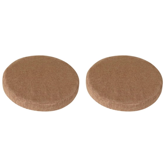 2PC Round Chair Cushions for Dining Chairs, Non- Soft Thickened Seat Cushion Pad for Circle Stool Chairs, Decorative Foam Breathable Comfort for Office Patio,14x2 Inch