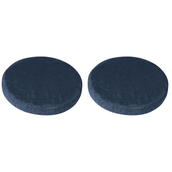 2PC Round Chair Cushions for Dining Chairs, Non- Soft Thickened Seat Cushion Pad for Circle Stool Chairs, Decorative Foam Breathable Comfort for Office Patio,14x2 Inch