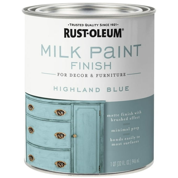 2PC Rust-Oleum Rust-Oleum 331050 Water-Based Acrylic Milk Paint, 1 Quart