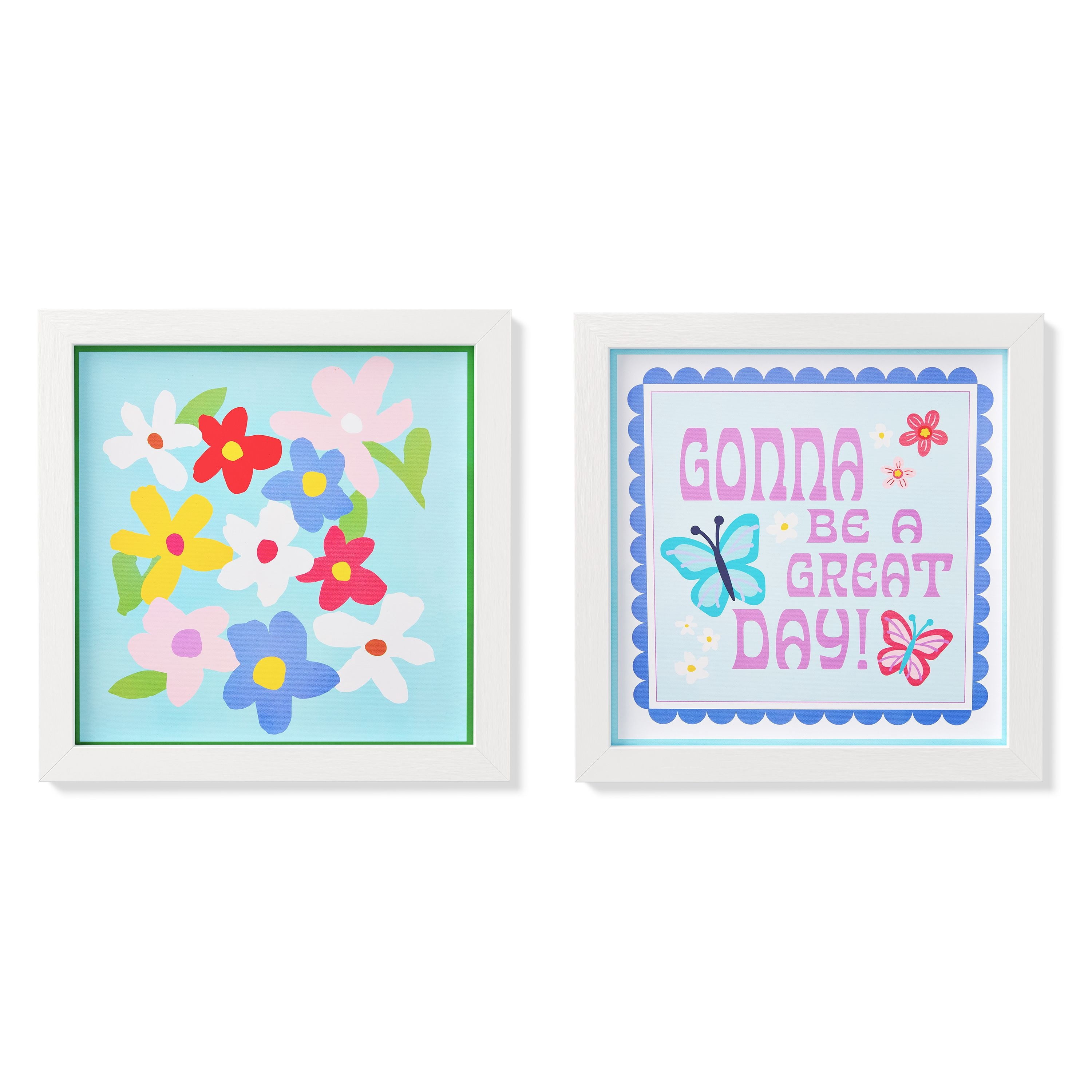 Mainstays Kids Great Day 2-Piece Framed Wall Art Set