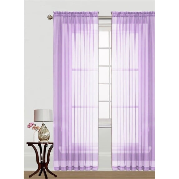 2PC SHEER VOILE PANEL INDOOR OUTDOOR PORCH WEDDING ROD POCKET WINDOW CURTAIN