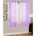 thumbnail image 1 of 2PC SOLID SHEER INDOOR PANEL 8 GROMMETS WINDOW CURTAIN VERSATILE RUBY SEE THRU, 1 of 4