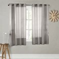 thumbnail image 1 of 2PC SOLID SHEER VOILE PANEL INDOOR WEDDING GROMMETS WINDOW CURTAIN, 1 of 3