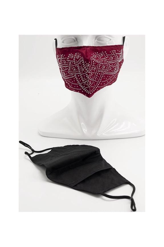 2PC STONE/SOLID FACE MASK