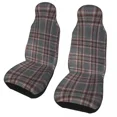 thumbnail image 1 of 2PC SUV RV Van Truck Any Fit Covers Seat Car Geometric Texture Print 3D Cover Seat Auto Front Pattern Christmas Plaid Buffalo, 1 of 4