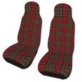 thumbnail image 1 of 2PC SUV RV Van Truck Any Fit Covers Seat Car Geometric Texture Print 3D Cover Seat Auto Front Pattern Christmas Plaid Buffalo, 1 of 4