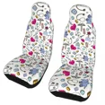 thumbnail image 1 of 2PC SUV RV Van Truck Any Fit Covers Seat Car Nursing Print Women for Cover Seat Auto Front Pattern Heart Hat Nurse, 1 of 4