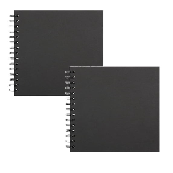2PC Scrapbook 7x7 Inch DIY Scrapbook Album Hardcover Kraft Paper Scrap Book Photo Albums 20 Sheets Memory Book For Family Wedding