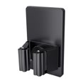 thumbnail image 1 of 2PC Self Adhesive Broom Holder Wall Mount - Heavy Duty No Drill Broom Organizer for Garage Closet Kitchen, Plastic Storage Rack for Brooms Mops Tools, Peel and Stick Adhesive(Black), 1 of 3
