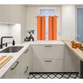 thumbnail image 1 of 2PC Set GHL30 Orange Versatil Grommet Thermal Blackout Window Tier Short Curtain Unlined Panel 28"x36" Each Piece, 1 of 5