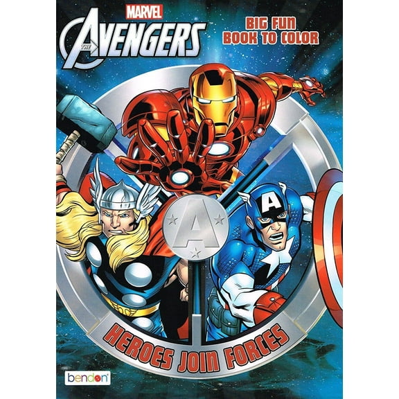 2PC Set Marvel Avengers Activity Coloring Book Iron Man Thor Hulk and More!