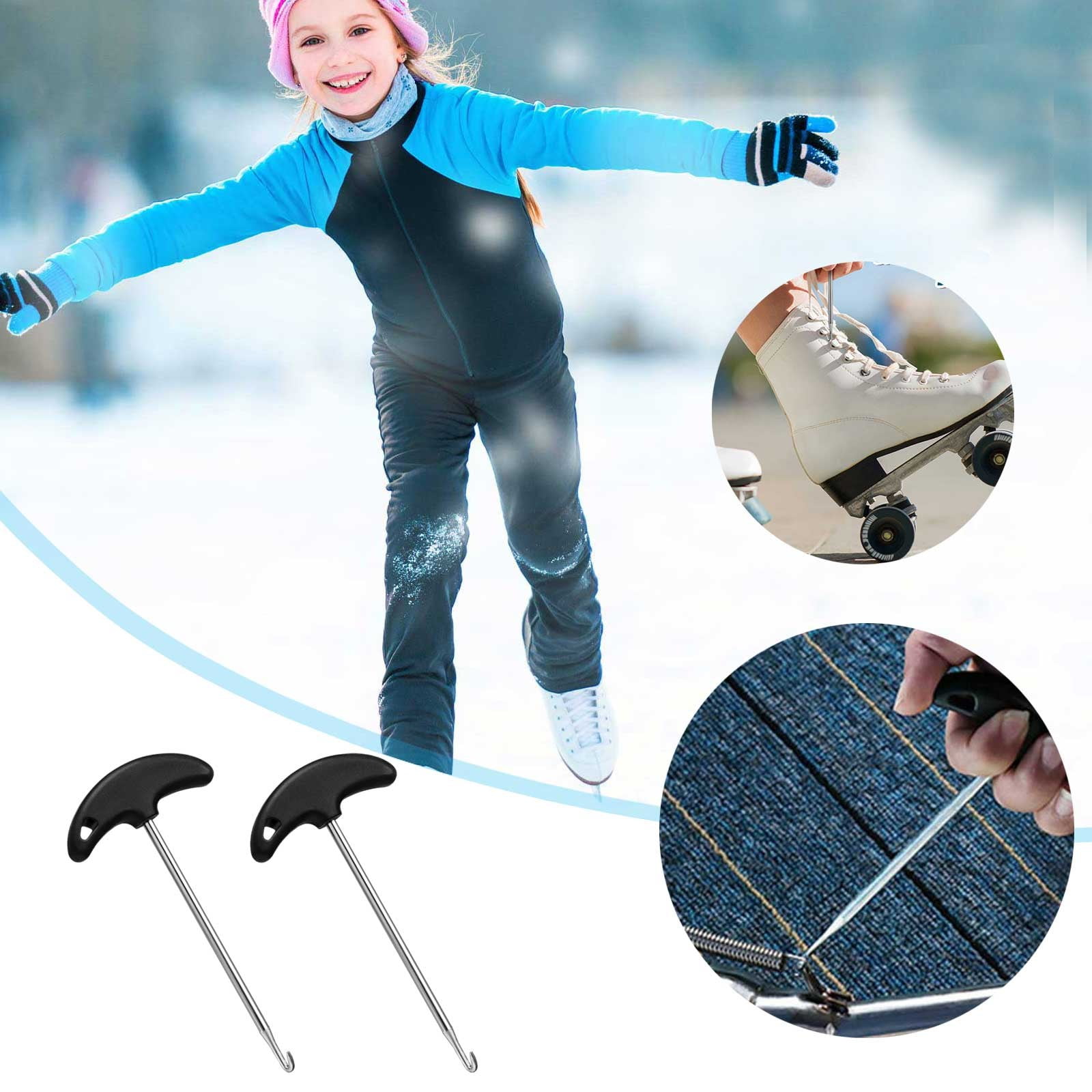 2PC Shoe Lace Tightner Stainless Steel Skate Tightener Wire Sports