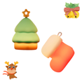 thumbnail image 1 of 2PC-Silicone Night Light – Soft Night Light For K-ids Room Rechargeable LED Bedside Lamp Cute Silicone Ambient Light For Bedroom Nurs-ery Christmas Cute Christmas Gifts for Bo-ys G-irls(Tree&Boot), 1 of 26