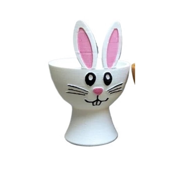 2PC Simple Easter Bunny Egg Cup 3D Printed Gift