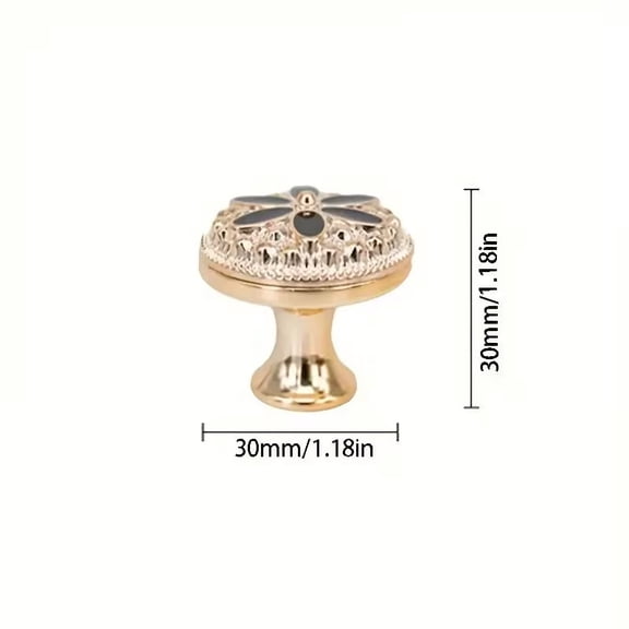 2PC Small Round Plastic Cabinet Drawer Handles - Double Hole Kitchen Drawer Pulls for Wardrobe and Makeup Table