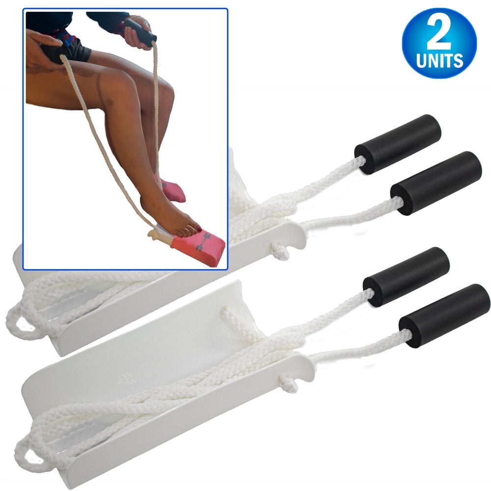 2PC Sock Slider Aid Shoe Horn with Foam Handles and Adjustable 40