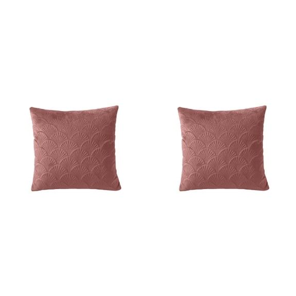 2PC Solid Decorative Throw Pillow Covers, Scallop Texture Modern Pillowcases for Sofa Bedroom Couch Car, Cushion Covers Solid Color Bedside Office Covers,18x18 Inch
