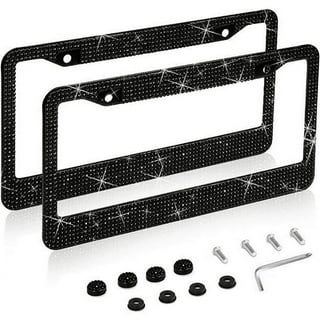Black Bling License Plate Frames