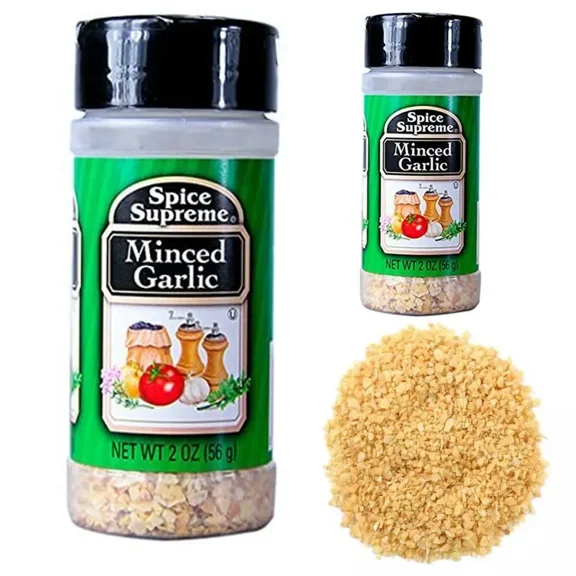 2PC Spice Supreme Dried Garlic Seasoning 2Oz Jar Cooking Meat Veggies